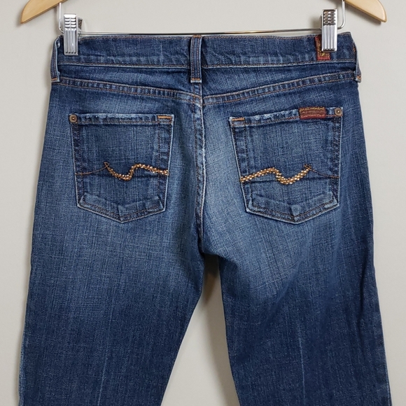 7 For All Mankind Petite Size 26 Jeans Cut 704855 Swarovski Crystal RN 65199 - Picture 6 of 11